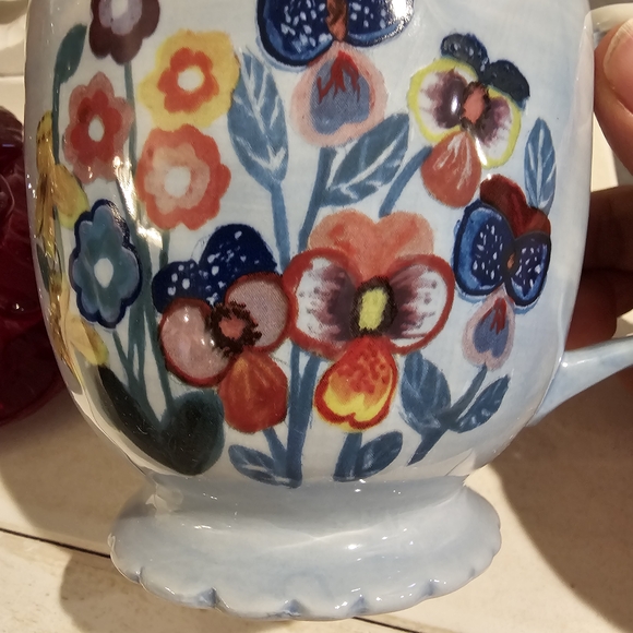 Anthropologie Floral Stoneware Mug Francesca Kaye Handpainted - Picture 11 of 12
